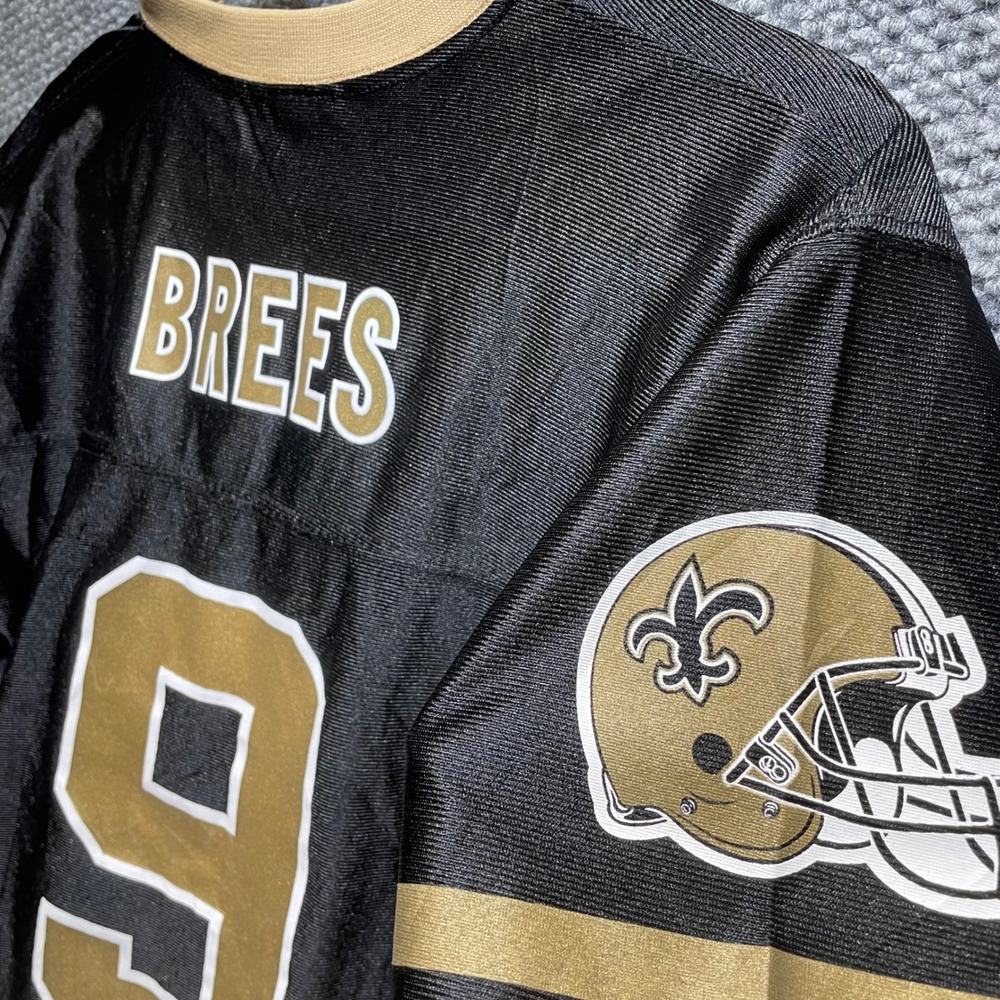 NFL New Orleans Saints Drew Brees 9 Youth Large Jersey Black Gold